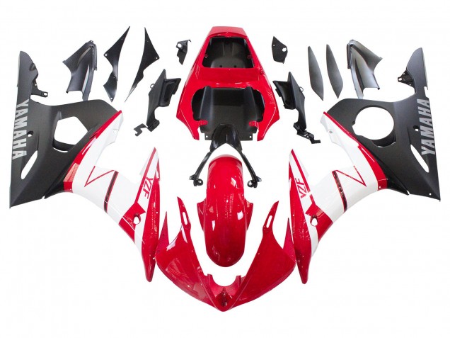 2003-2004 Yamaha YZF R6 Motorcycle Fairings - Red White Matte Black Australia