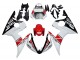 2003-2004 Yamaha YZF R6 Motorcycle Fairings - White Red Glossy Black Motul Australia