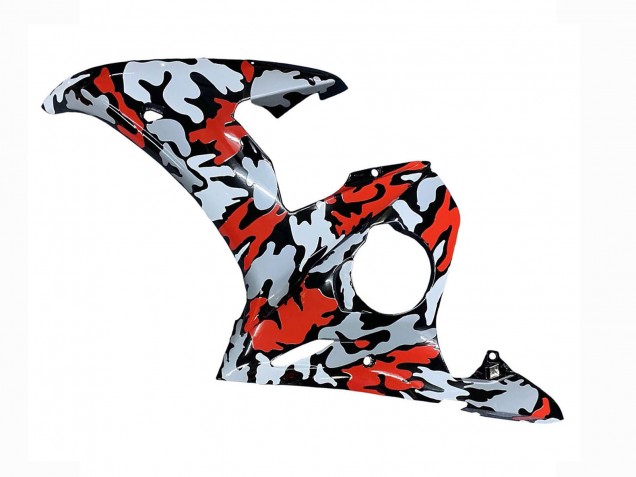 2003-2004 Yamaha YZF R6 Motorcycle Fairings - Black Red Grey Camouflage Australia
