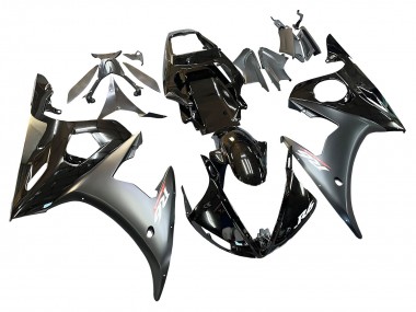 Affordable 2003-2004 Yamaha YZF R6 Motorcycle Fairings - Glossy Black Matte Black Gold Chameleon Australia
