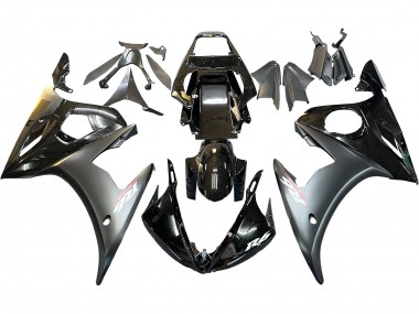 Affordable 2003-2004 Yamaha YZF R6 Motorcycle Fairings - Glossy Black Matte Black Gold Chameleon Australia