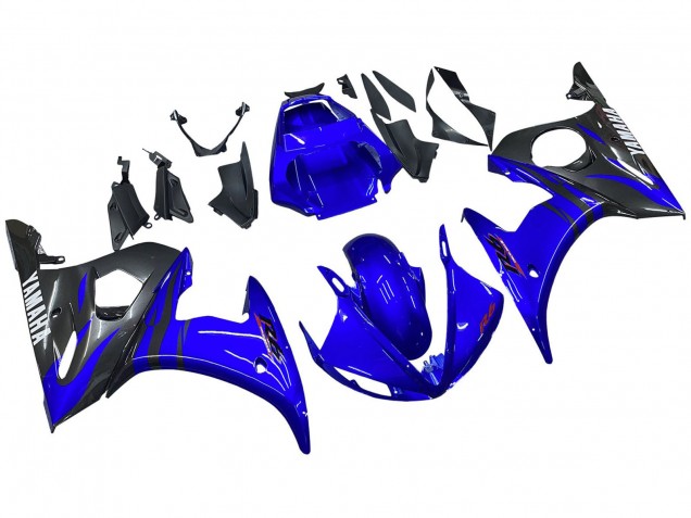 2005 Yamaha YZF 600 R6 Motorcycle Fairings - Glossy Blue Black Australia