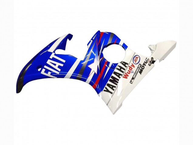 2005 Yamaha YZF 600 R6 Motorcycle Fairings - Blue White Red Motul Michelin Fiat Australia