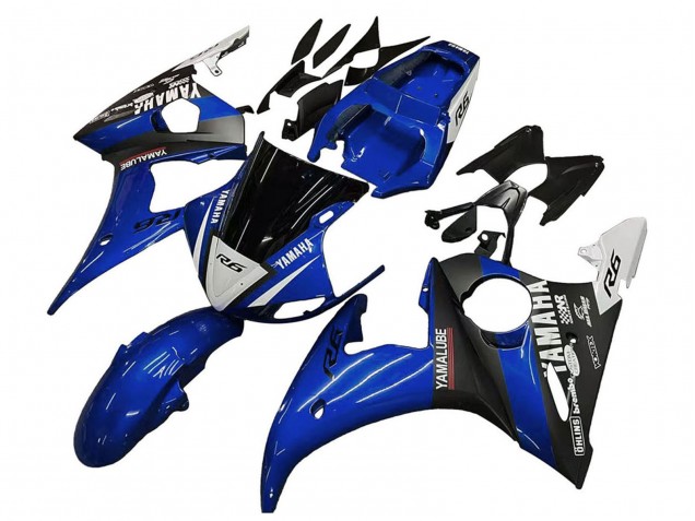 2005 Yamaha YZF 600 R6 Motorcycle Fairings - Blue White Black Yamalube Australia