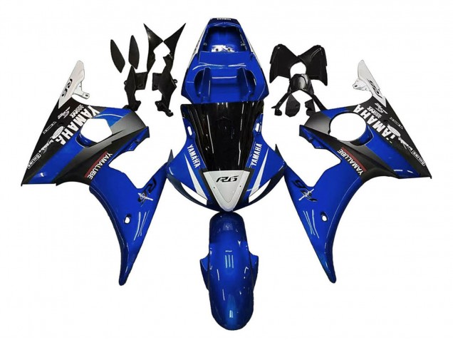 2005 Yamaha YZF 600 R6 Motorcycle Fairings - Blue White Black Yamalube Australia