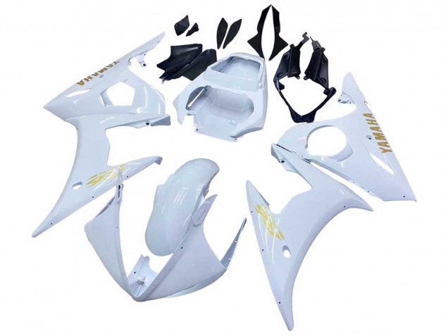 2005 Yamaha YZF 600 R6 Motorcycle Fairings - White Gold Australia