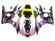 2005 Yamaha YZF 600 R6 Motorcycle Fairings - Black Pink Yellow Repsol 46 Australia