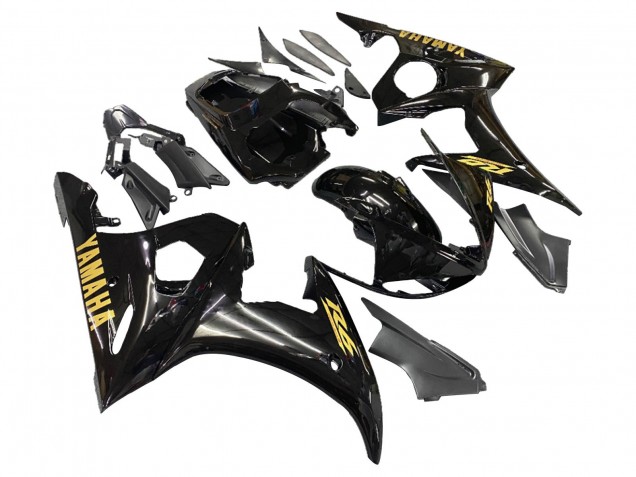 2005 Yamaha YZF 600 R6 Motorcycle Fairings - Black Gold Australia