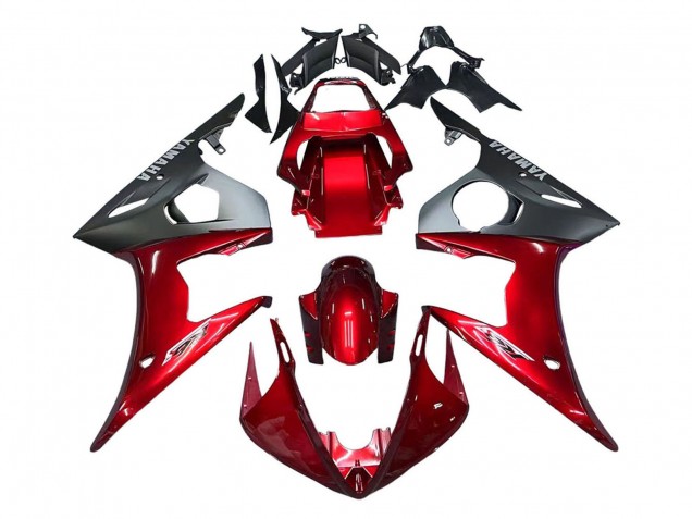 2005 Yamaha YZF 600 R6 Motorcycle Fairing Kits - Red Matte Black Australia