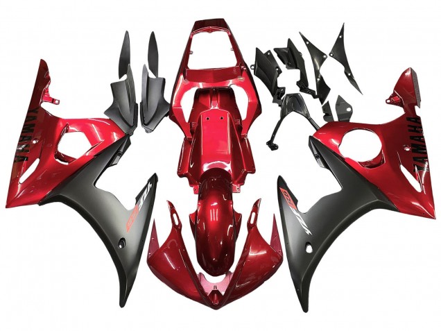 2005 Yamaha YZF 600 R6 Motorcycle Fairing - Red Matte Black Australia