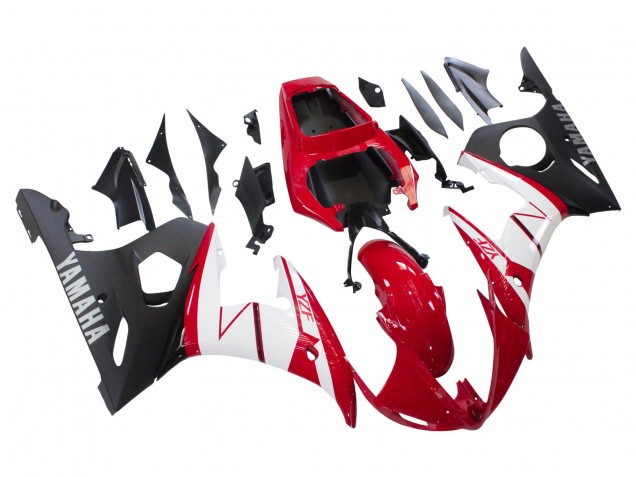 2005 Yamaha YZF 600 R6 Motorcycle Fairings - Red White Matte Black Australia