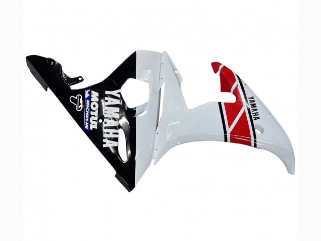 2005 Yamaha YZF 600 R6 Motorcycle Fairings - White Black Red Motul Australia