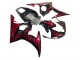 2005 Yamaha YZF 600 R6 Motorcycle Fairings - Black with Red Flame Australia