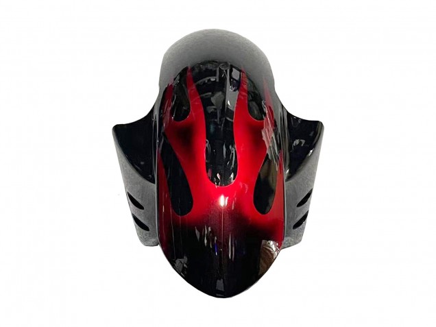 2005 Yamaha YZF 600 R6 Motorcycle Fairings - Black with Red Flame Australia