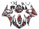 2005 Yamaha YZF 600 R6 Motorcycle Fairings - Black Red Grey Camouflage Australia