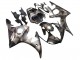 2005 Yamaha YZF 600 R6 Motorcycle Fairings - Matte Black Grey Geometric Australia