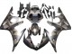 2005 Yamaha YZF 600 R6 Motorcycle Fairings - Matte Black Grey Geometric Australia