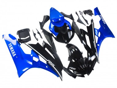 Affordable 2006-2007 Yamaha YZF 600 R6 Motorcycle Fairings - Blue Glossy Black Australia