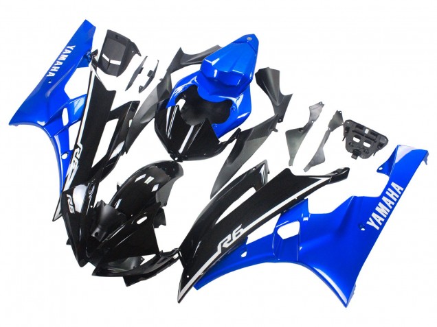 2006-2007 Yamaha YZF 600 R6 Motorcycle Fairings - Blue Glossy Black Australia