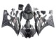 2006-2007 Yamaha YZF 600 R6 Motorcycle Fairings - Matte Black Silver Flame Australia