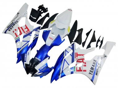 Affordable 2006-2007 Yamaha YZF 600 R6 Motorcycle Fairings - White Blue Red Fiat Motul Michelin Australia