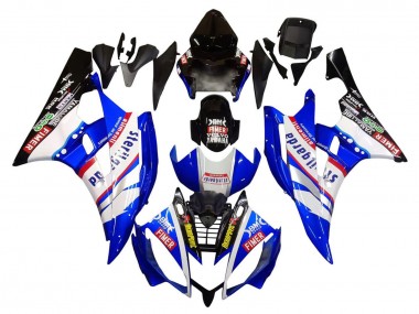Affordable 2006-2007 Yamaha YZF 600 R6 Motorcycle Fairings - White Blue Black Fimer Volvo Yamalube Sterilgarda Australia