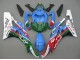 2006-2007 Yamaha YZF 600 R6 Motorcycle Fairings - Blue Green White Red Dunlop Michelin Motul Australia