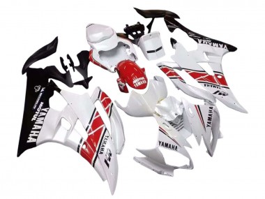 Affordable 2006-2007 Yamaha YZF 600 R6 Motorcycle Fairings - White Red Black Motul Australia