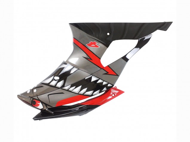 2008-2016 Yamaha YZF 600 R6 Motorcycle Fairings - Silver Black Red Shark 4 Australia