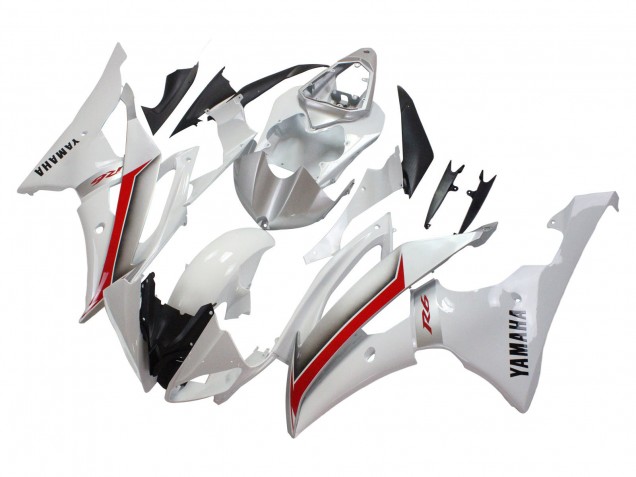 2008-2016 Yamaha YZF 600 R6 Motorcycle Fairings - White Red Australia
