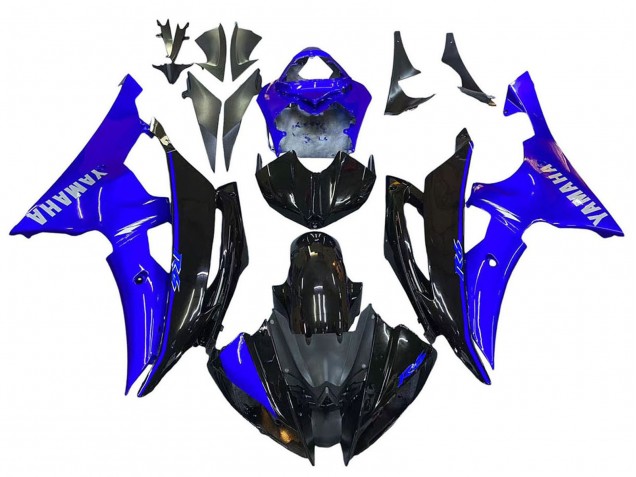 2008-2016 Yamaha YZF 600 R6 Motorcycle Fairings - Blue Glossy Black Australia