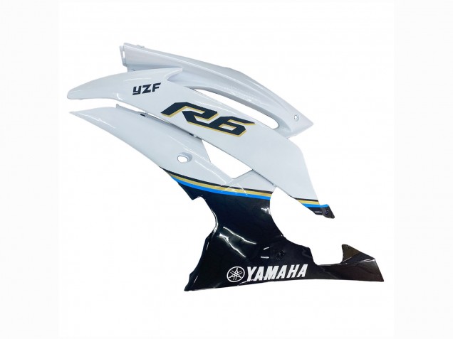 2008-2016 Yamaha YZF 600 R6 Motorcycle Fairing - White Blue Glossy Black Australia