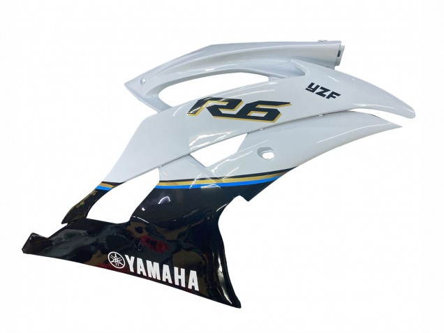 2008-2016 Yamaha YZF 600 R6 Motorcycle Fairing - White Blue Glossy Black Australia