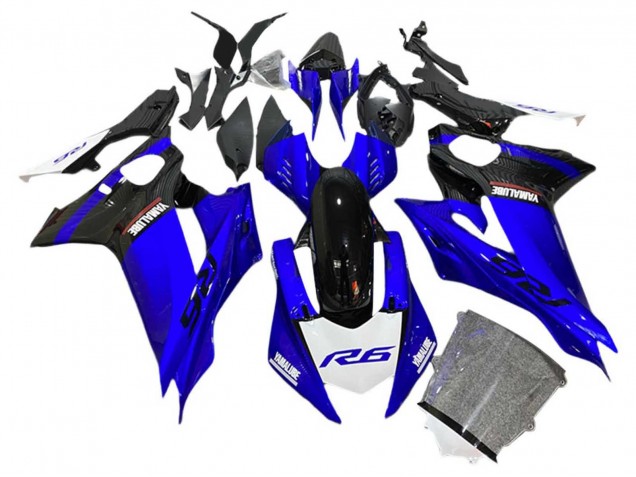 2017-2023 Yamaha YZF 600 R6 Motorcycle Fairings - Blue Black White Australia