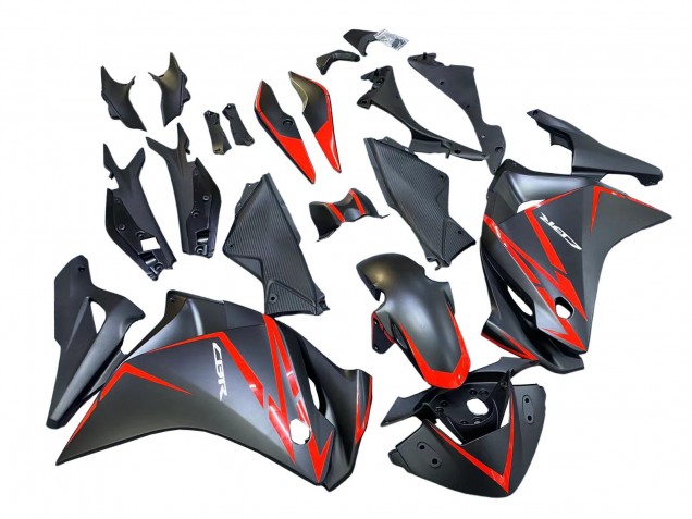 2011-2015 Honda CBR250RR Motorcycle Fairings - Matte Black Red Stripe Australia