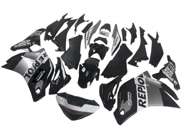 2011-2015 Honda CBR250RR Motorcycle Fairings - Silver White Glossy Black Repsol Australia
