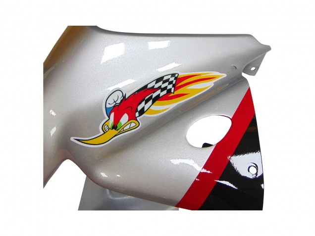 2000-2006 Honda VTR1000 Motorcycle Fairings - Silver Red Black Stripe Racing Australia