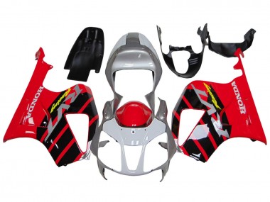 Affordable 2000-2006 Honda VTR1000 Motorcycle Fairings - Silver Red Black Stripe Racing Australia