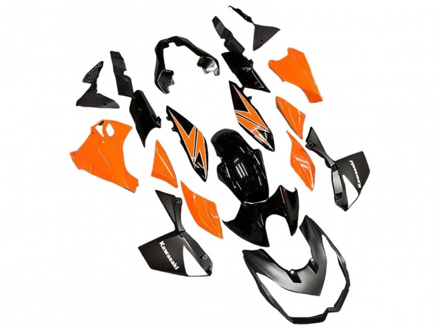 2010-2013 Kawasaki Z1000 Motorcycle Fairings - Orange Glossy Black Australia