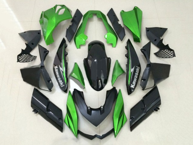 2010-2013 Kawasaki Z1000 Motorcycle Fairings - Green Glossy Black Australia