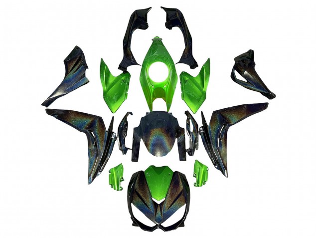 2014-2019 Kawasaki Z1000 Motorcycle Fairings - Green Rainbow Australia