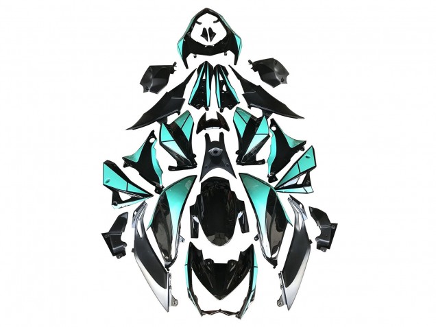 2014-2019 Kawasaki Z1000 Motorcycle Fairings - Light Blue Glossy Black Silver Australia