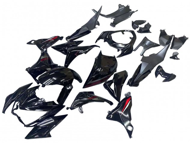 2013-2018 Kawasaki Z800 Motorcycle Fairings - Glossy Black Red Australia