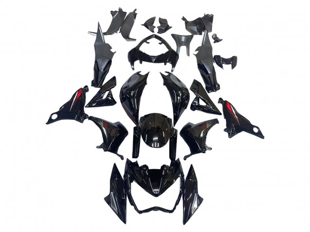 2013-2018 Kawasaki Z800 Motorcycle Fairings - Glossy Black Red Australia