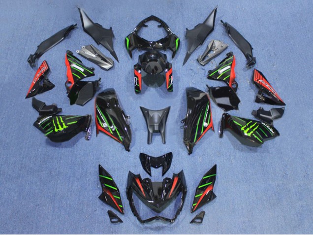 2013-2018 Kawasaki Z800 Motorcycle Fairings - Black Red Green Australia
