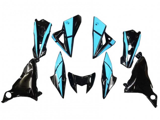 2013-2018 Kawasaki Z800 Motorcycle Fairings - Light Blue Glossy Black Australia