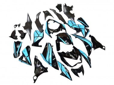 Affordable 2013-2018 Kawasaki Z800 Motorcycle Fairings - Light Blue Glossy Black Australia