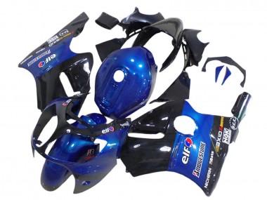 Affordable 2000-2001 Kawasaki ZX12R Motorcycle Fairings - Blue Glossy Black Elf Bridgestone Australia