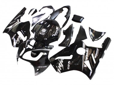 Affordable 2000-2001 Kawasaki ZX12R Motorcycle Fairings - Glossy Black White Elf Snow Australia