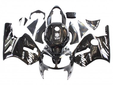 Affordable 2000-2001 Kawasaki ZX12R Motorcycle Fairings - Glossy Black White Elf Snow Australia